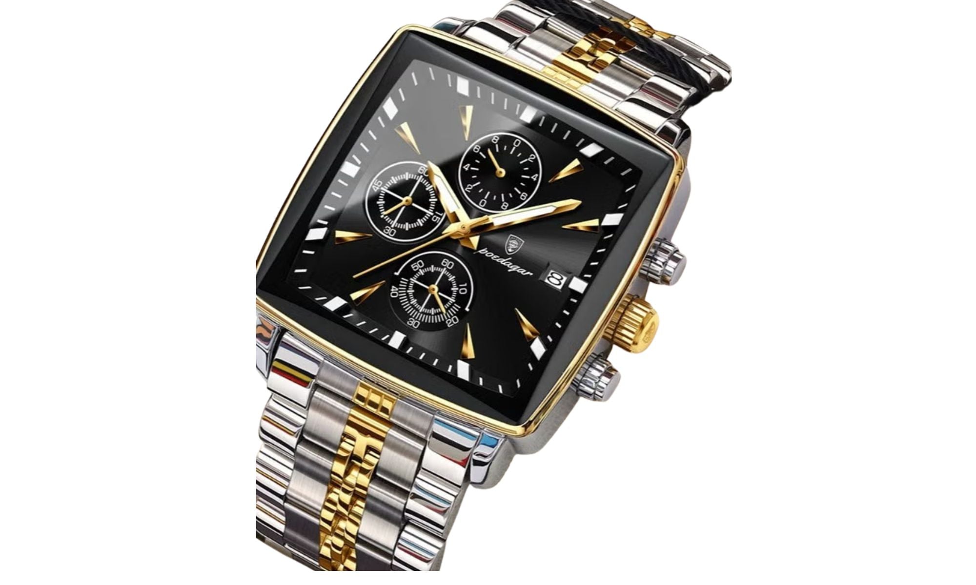 Men’s Square Chronograph Watch – Stylish & Durable