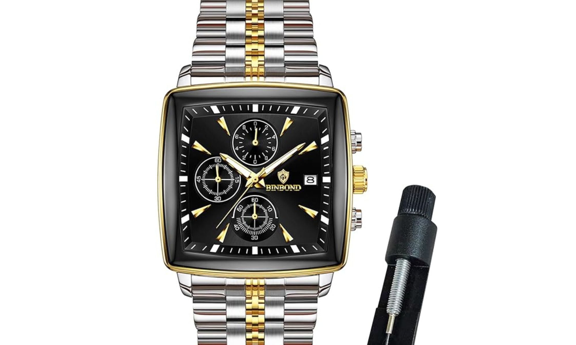 Men’s Square Chronograph Watch – Stylish & Durable